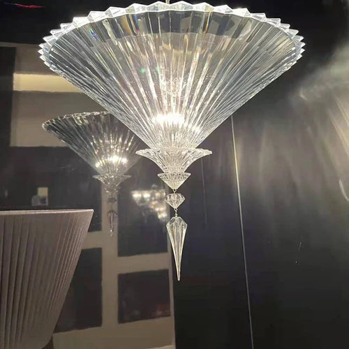 plafonnier en cristal éclairage intérieur décoratif luxe - vue 3 sur 6