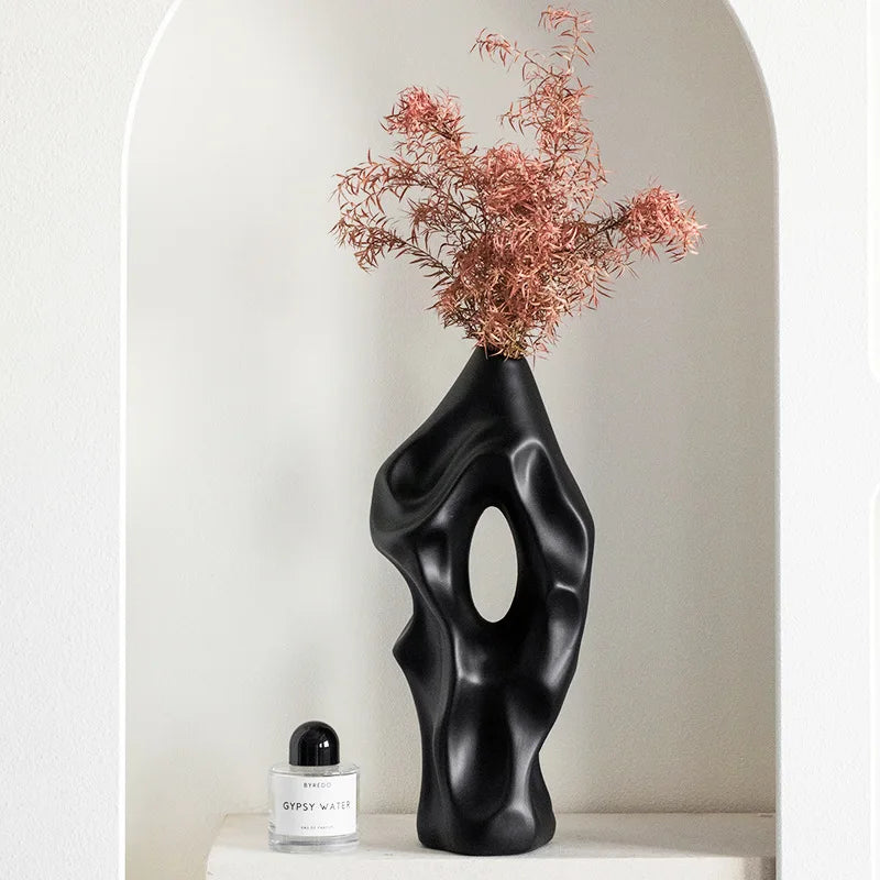 vase moderne en céramique pour décoration et arrangements floraux - vue 3 sur 7