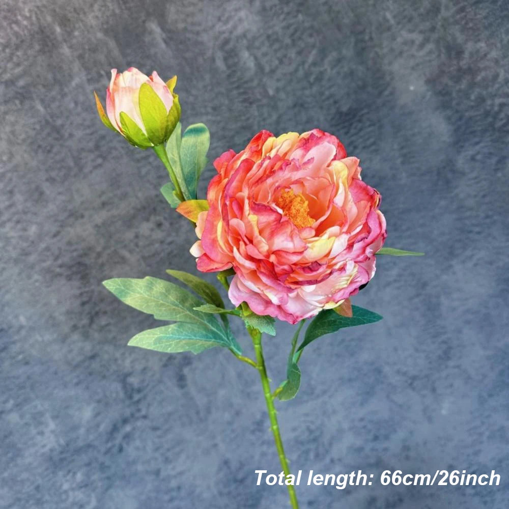 bouquet de pivoines artificielles en soie pour mariage et décoration intérieure - vue 20 sur 21