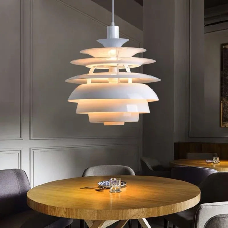lustre postmoderne design nordique à plusieurs niveaux décoratif - vue 1 sur 8