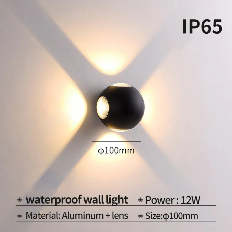 applique murale led moderne pour intérieur et extérieur - vue 9 sur 12