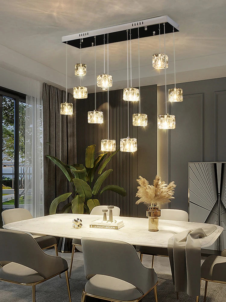 lustre moderne en cristal pour illumination intérieure élégante - vue 1 sur 12