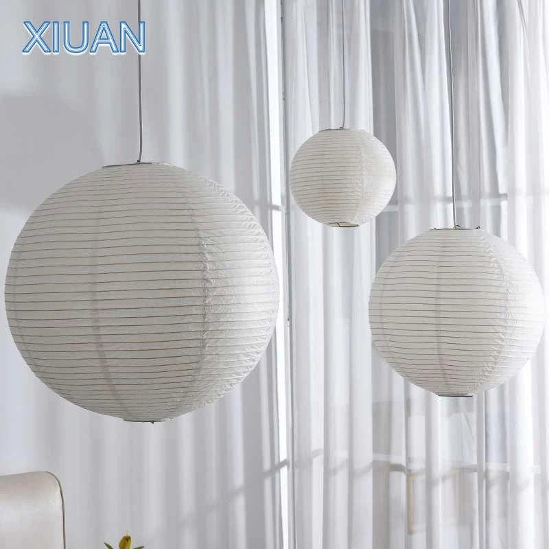 lustre vintage en papier led pour éclairage intérieur - vue 6 sur 11