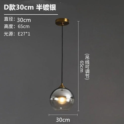 lustre en verre design nordique pour décoration intérieure - vue 15 sur 26