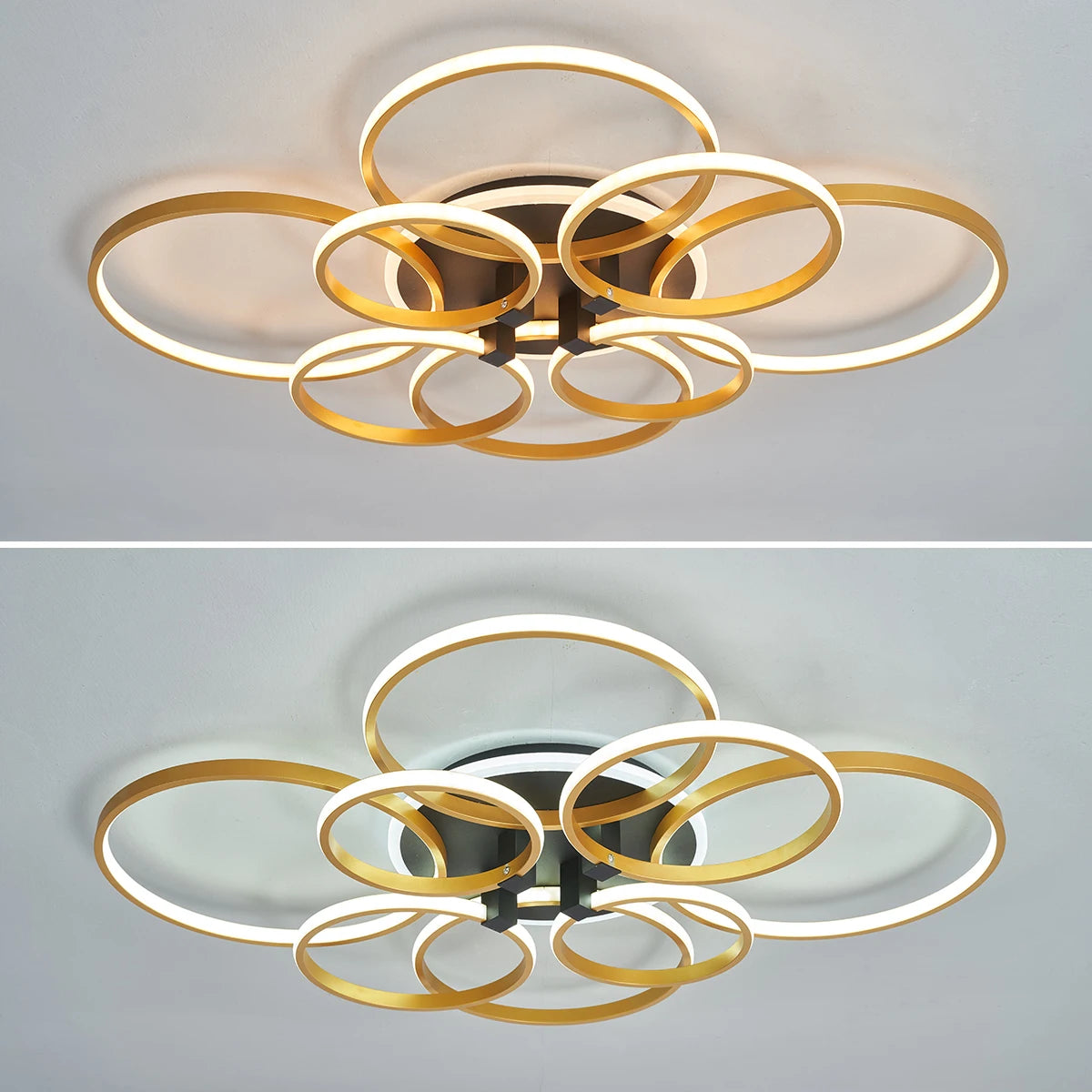 lustre moderne à LED pour décoration intérieure élégante - vue 3 sur 6