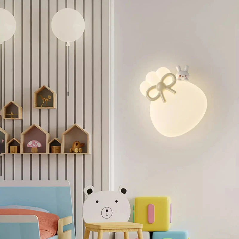 applique murale lapin et ours pour chambre enfant décorative - vue 2 sur 8