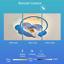 lustre astronaute forme nuage led variateur télécommande protection yeux