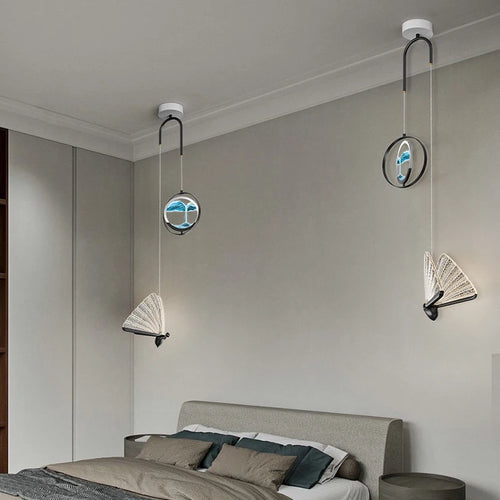 lustre créatif double tête style nordique sables mouvants - vue 7 sur 10