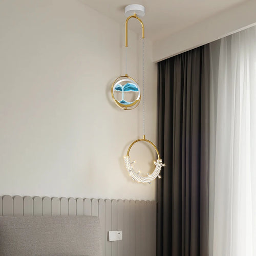 lustre créatif double tête style nordique sables mouvants - vue 5 sur 10