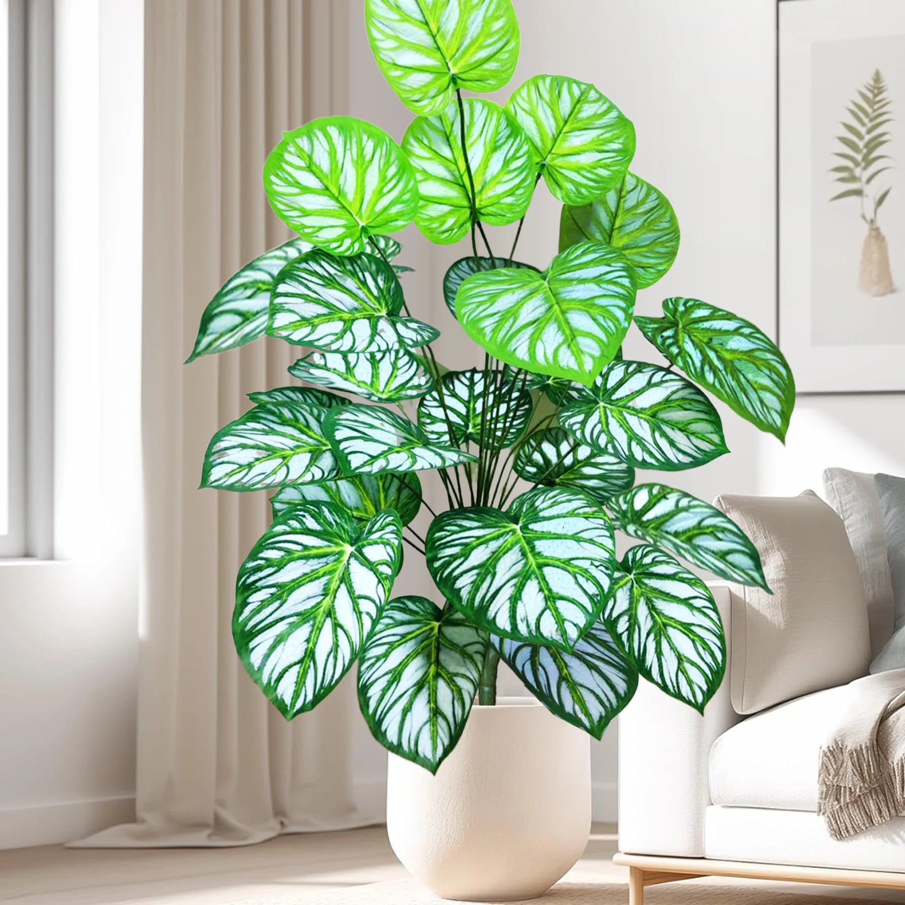 plante artificielle en pot feuille de pommier pour décoration intérieure - vue 5 sur 17