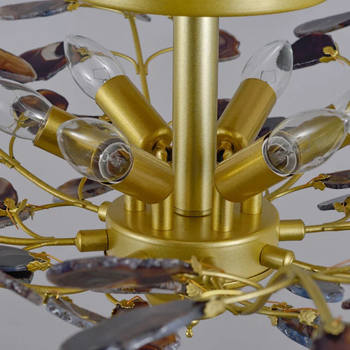 lustre led en agate naturelle idéal pour décoration romantique - vue 5 sur 15