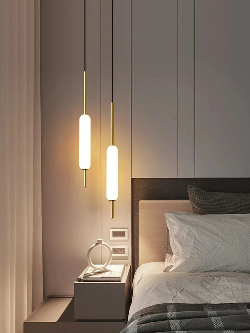 lampe suspendue moderne nordique en métal et verre double tête - vue 2 sur 10