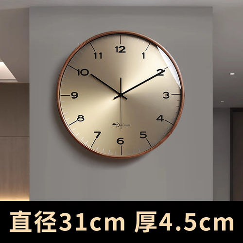horloge murale moderne en bois massif pour décoration intérieure - vue 9 sur 12