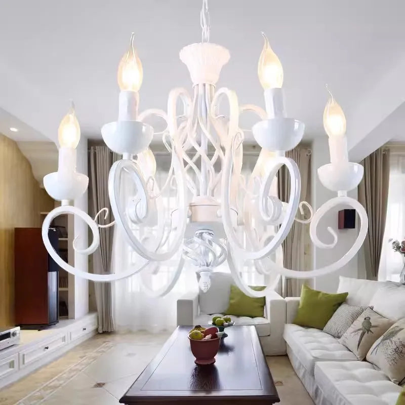 lustre de campagne moderne à 6 lumières pour intérieur - vue 4 sur 8