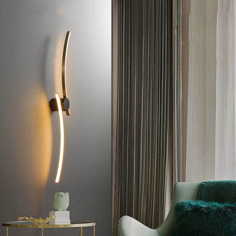 applique murale led moderne en laiton pour éclairage décoratif - vue 3 sur 14