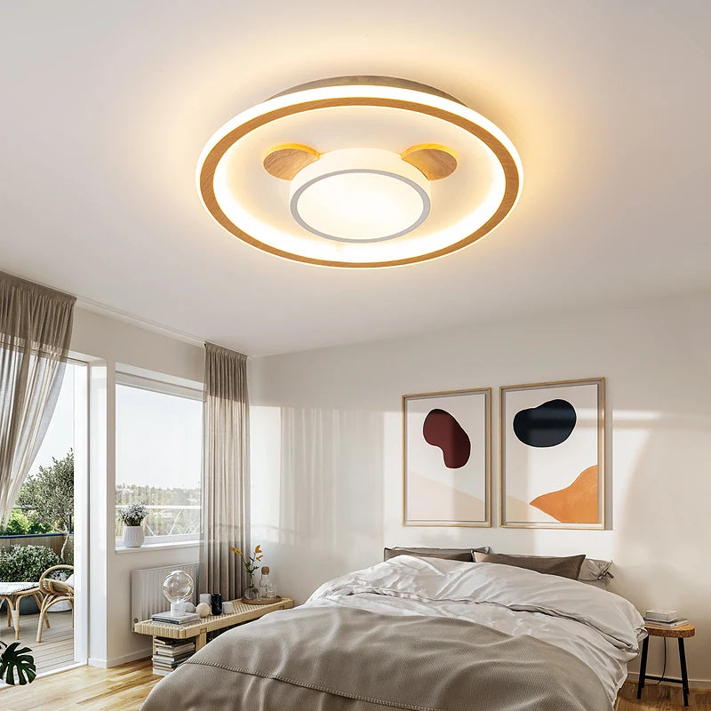 plafonniers nordiques led dessin animé éclairage intérieur art décoration - vue 6 sur 11