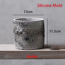 moule en silicone rétro pour pot de fleurs en ciment