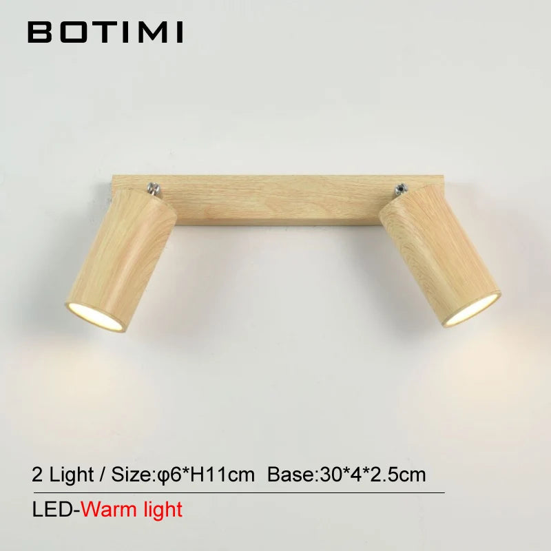 botimi applique murale fer interrupteur bouton-poussoir imitation bois nordique - vue 10 sur 13