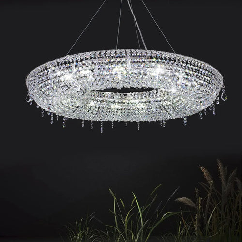 lustre en cristal décoratif pour éclairage intérieur élégant - vue 7 sur 15