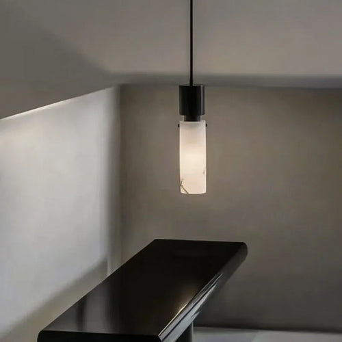 lustre en marbre naturel avec cordon réglable - vue 3 sur 7