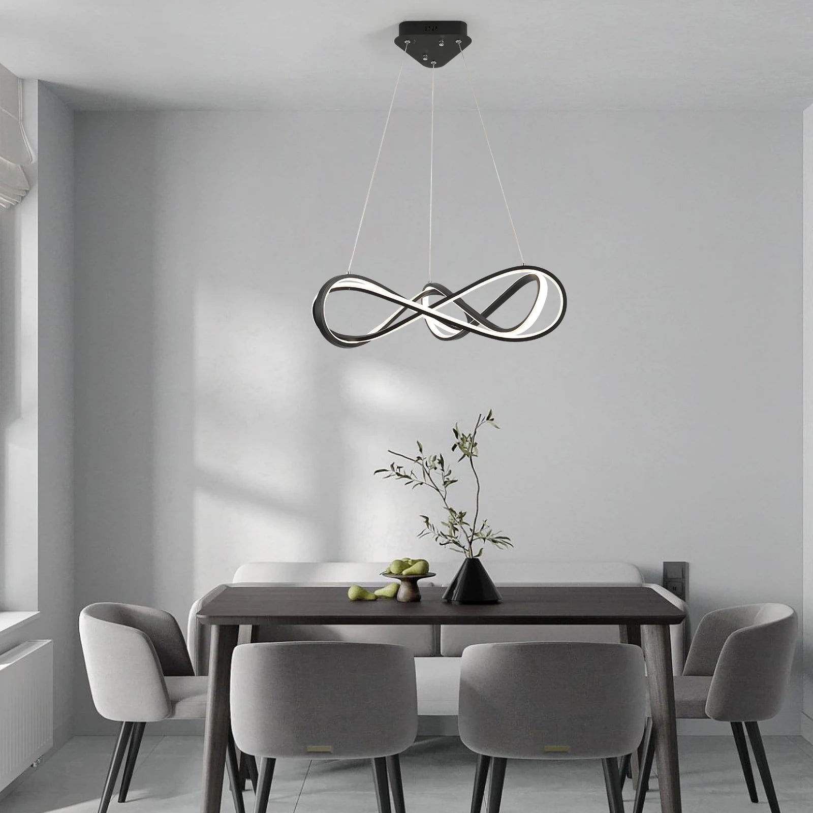 suspension design moderne avec télécommande et courbes élégantes - vue 4 sur 12