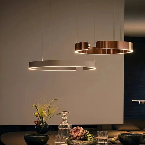 lustre à anneau en c design allemand avec couleurs changeantes - vue 6 sur 24