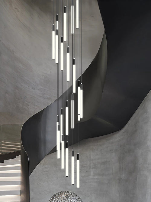 lustre moderne suspendu pour éclairage intérieur design loft - vue 2 sur 18
