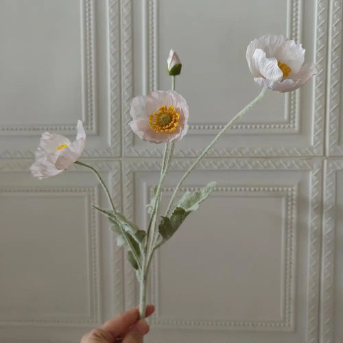 fausses fleurs de pavot en soie pour décorations de mariage et fêtes - vue 21 sur 29