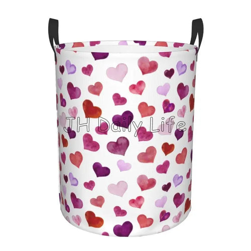 panier à linge pliable coeurs d'amour pour le rangement - vue 12 sur 12