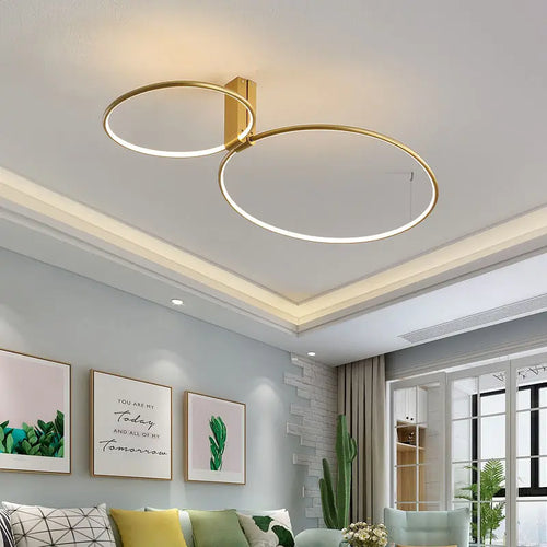 plafonnier circulaire moderne à led avec rotation créative à 360 degrés - vue 3 sur 11