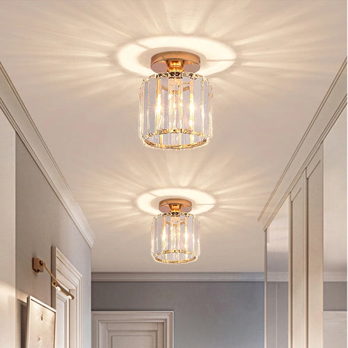 lampe de luxe en verre cristal lustre plafond industriel moderne - vue 6 sur 15