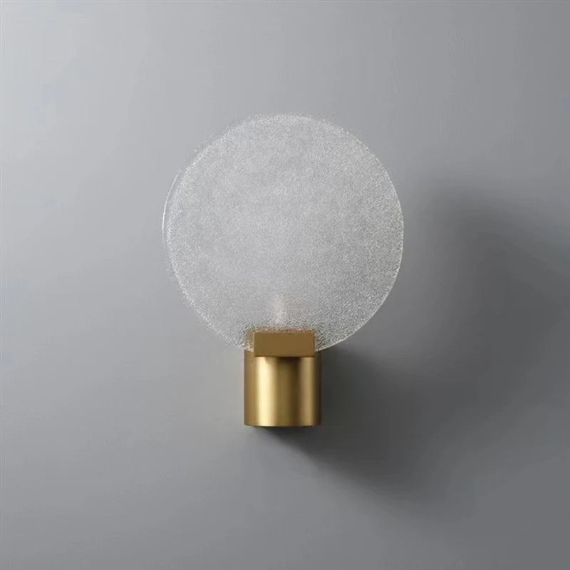 applique murale en cuivre et verre au design minimaliste - vue 4 sur 7