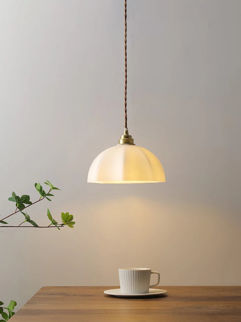 suspension nordique en métal et verre design industriel - vue 2 sur 7