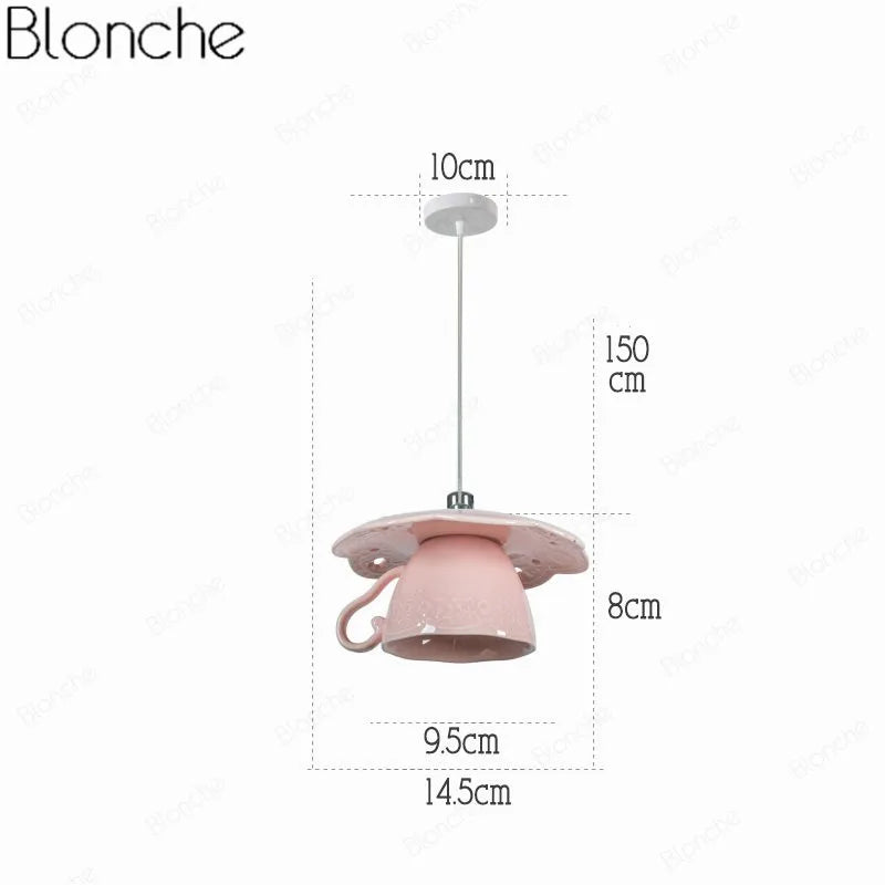 Suspension en céramique avec tasse de thé et théière - vue 14 sur 15