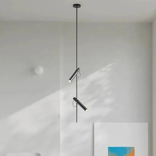 lustre led minimaliste en fer et acier rotatif 1/2/3 têtes - vue 2 sur 12