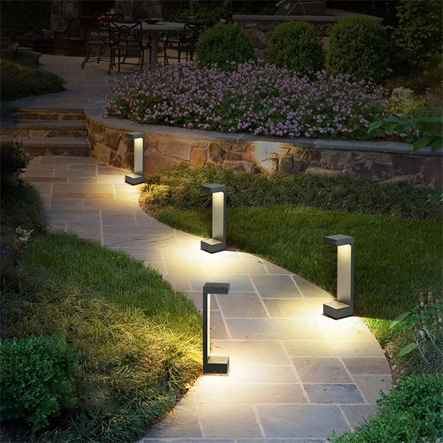 10W Outdoor LED Garden Path Lights Aluminum LED Landscape Bollards Light LED Standing Post Light for Garden Backyard Lawn Decor - vue 5 sur 10