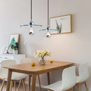 lustre en verre ovni rétro minimaliste pour café et restaurant