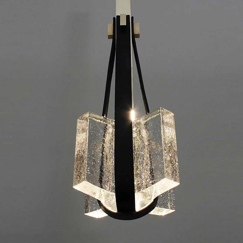 lustre en cristal design moderne pour restaurants bars et cafés - vue 5 sur 8