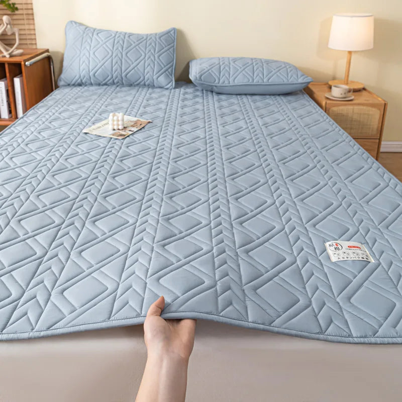 literie matelassée en coton de soja pour lit doux - vue 9 sur 10