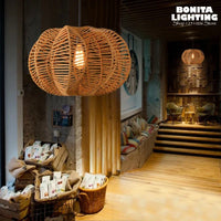 suspension rétro en corde de chanvre design américain pour restaurants