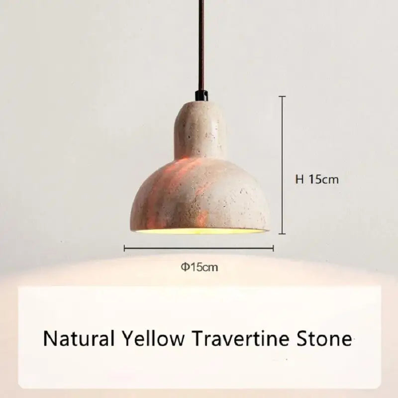 suspension créative en pierre wabi sabi pour restaurant et séjour - vue 6 sur 7