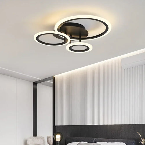 lustre à anneau moderne pour éclairage intérieur décoratif - vue 5 sur 10