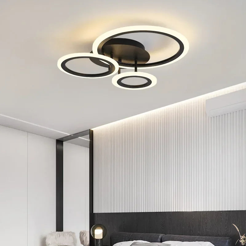 lustre à anneau moderne pour éclairage intérieur décoratif - vue 4 sur 10