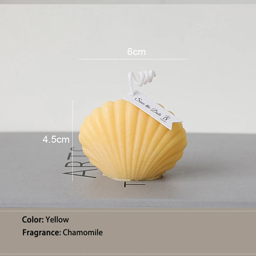 bougies parfumées coquillage en cire de soja naturelle décoratives - vue 12 sur 12