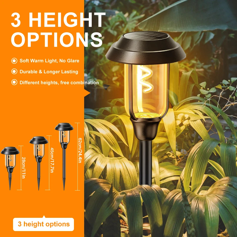lampes solaires extérieures pour éclairage de jardin décoratif - vue 4 sur 12