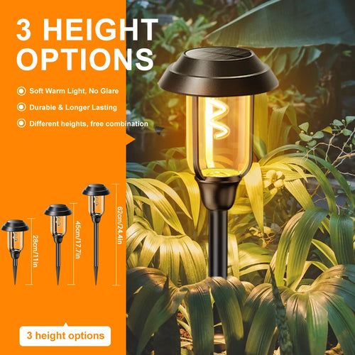 lampes solaires extérieures pour éclairage de jardin décoratif - vue 4 sur 12