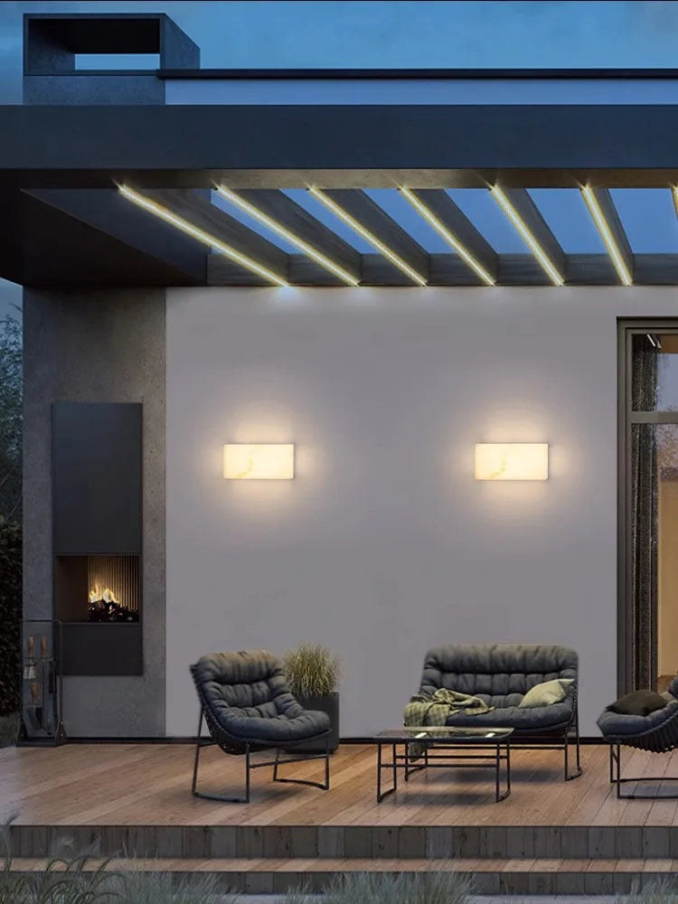 applique murale led étanche pour intérieur et extérieur géométrique - vue 2 sur 12