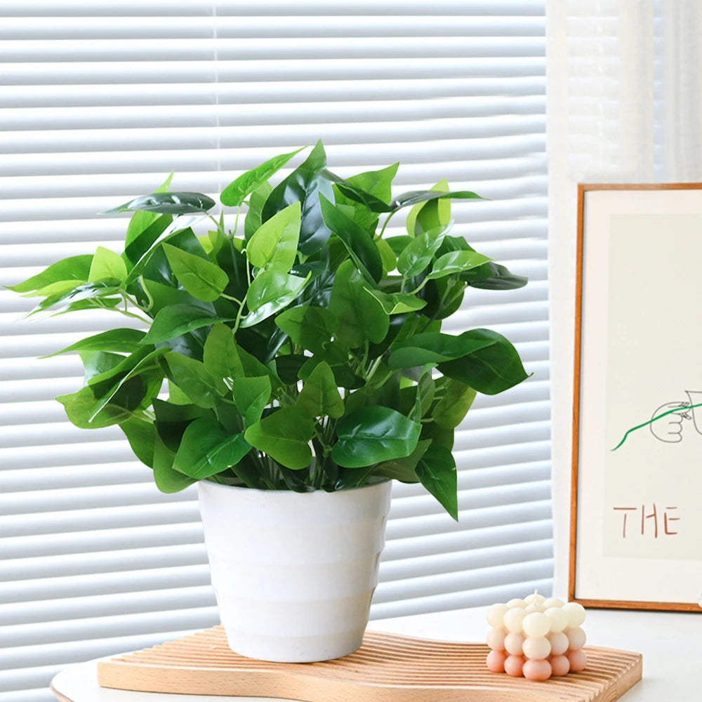 plantes artificielles pothos à suspendre pour décoration intérieure - vue 2 sur 6