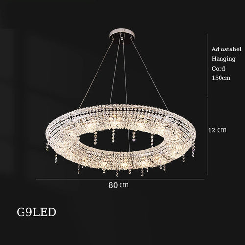 lustre en cristal décoratif pour éclairage intérieur élégant - vue 12 sur 15