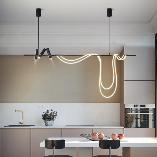 suspension led moderne pour intérieur long et simple - vue 3 sur 8